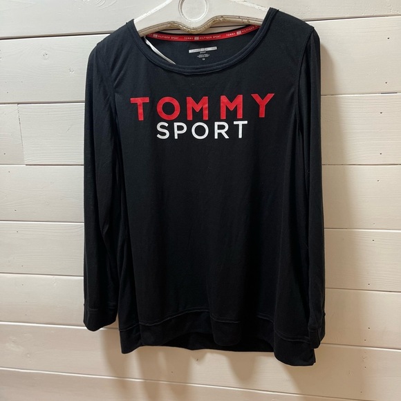 NWT TOMMY SPORT Black Long Sleeve Top Size 1X - Picture 4 of 8